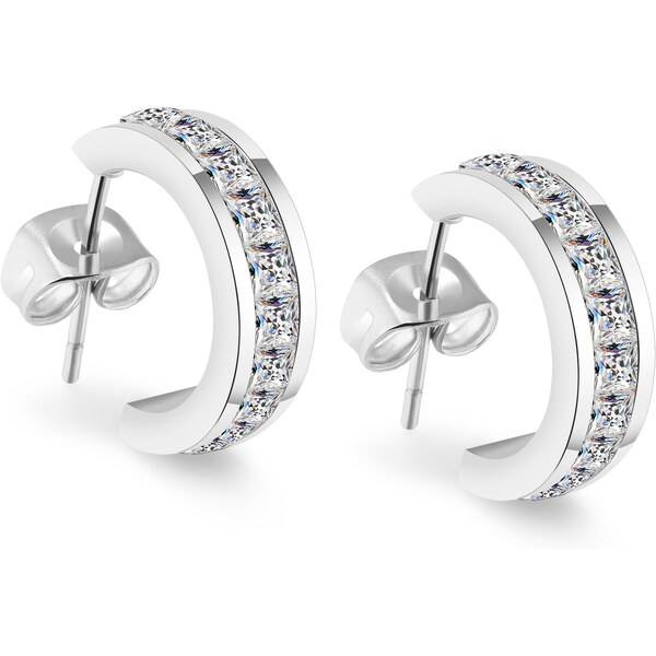 Troli Oceľové polkruhové náušnice VGE390 S 66991445