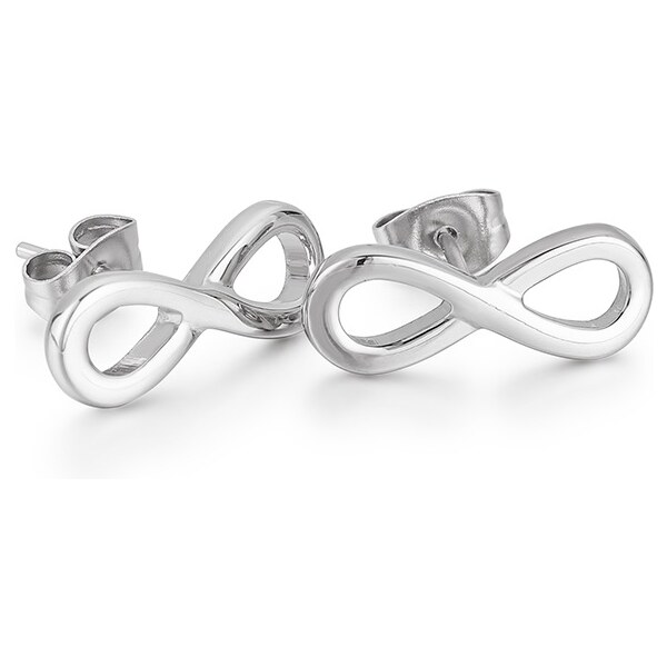 Troli Módne oceľové náušnice nekonečno VWSE004 S 66588698