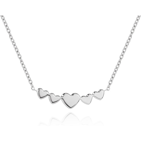 Troli Romantický oceľový náhrdelník so srdiečkami VEDN0330S 66579947