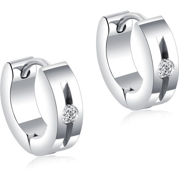 Troli Elegantné oceľové náušnice kruhy VSE010S-PET 66991471