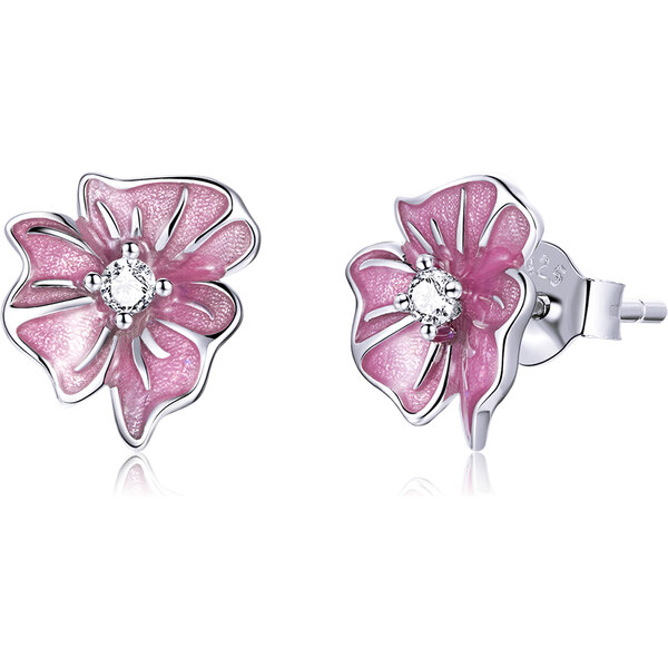 Emporial strieborné kôstkové náušnice Rozkvitnuté kvety BSE471 55672288