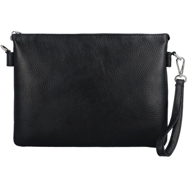 Dámska kožená listová kabelka čierna - ItalY Bonnie čierna 50895355