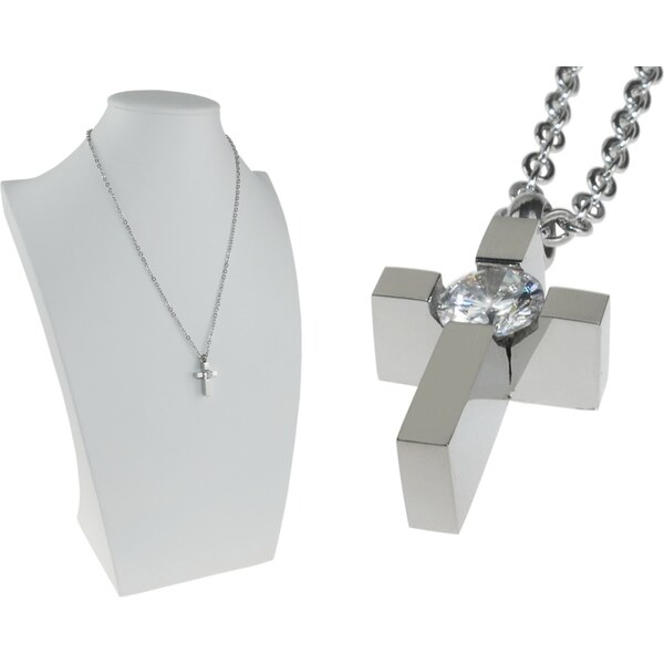 CITY STORM Oceľová retiazka s príveskom kríž s očkom Anabelle 66888983