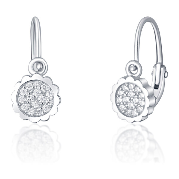 Ligot Detské strieborné náušnice so zirkónmi 46720261