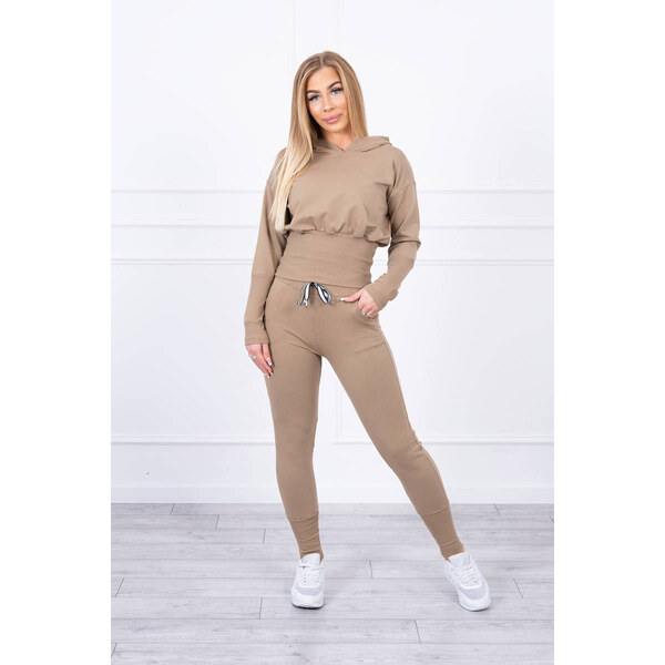 MladaModa Tepláková súprava s kapucňou a širokým pásom model 9323 28994732