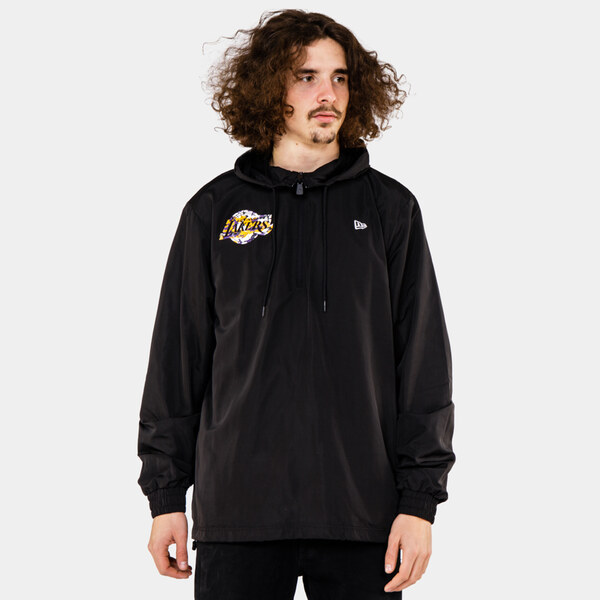 NEW ERA NBA Seasonal Infill Print Windbreaker Los Angeles Lakers Black 66355672