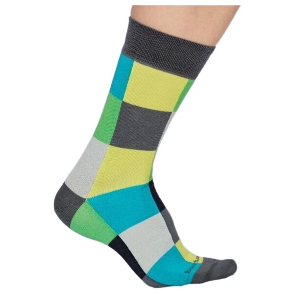 BX-CUBE farebné bambusové ponožky BAMBOX Tm. sivá / Zelená 39-42 1 pár 26252217