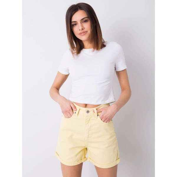 RUE PARIS Shorts-334-SN-7706.08-light yellow 64664502