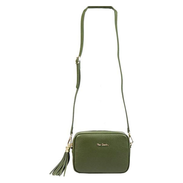 Kožená crossbody kabelka Pierre Cardin zelená L1501 29068774