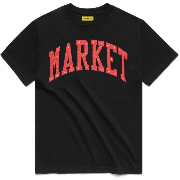 Market Arc Puff T-shirt Black - Pánske - Tričko MARKET - Čierne - 66355678