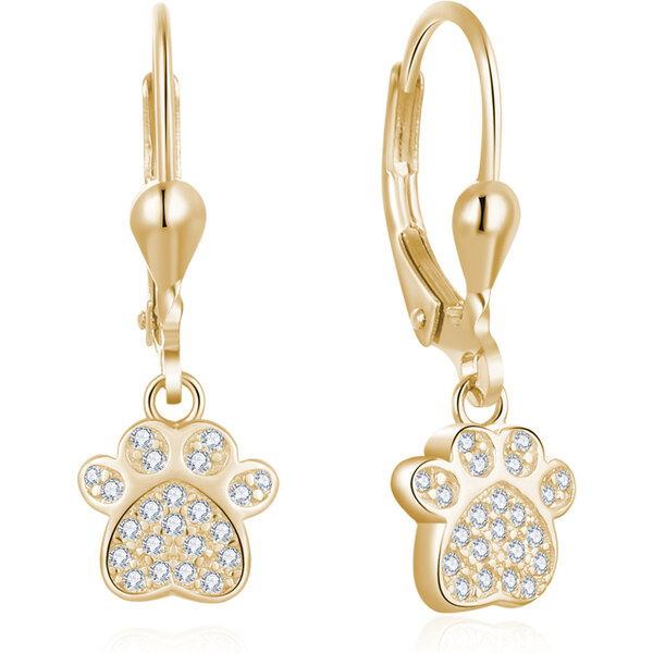 Olivie Strieborné visiace náušnice LABKA GOLD 5486 29309680