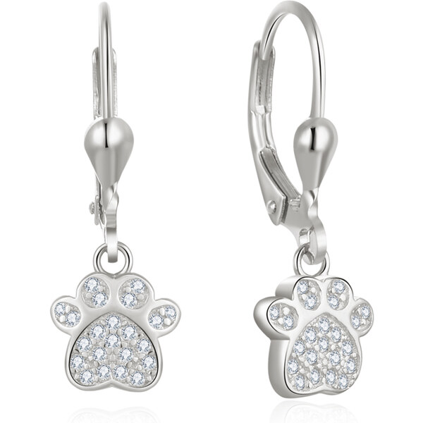 Olivie Strieborné visiace náušnice LABKA 5488 29309682