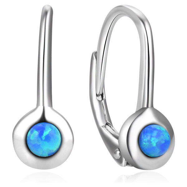 Olivie Strieborné náušnice MODRÝ OPÁL 5495 29309689