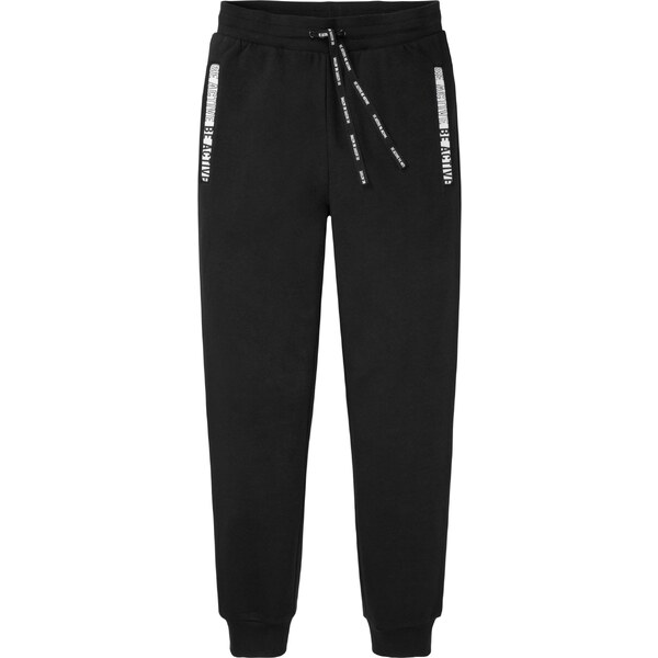 bonprix Joggingové tepláky so športovými detailmi, farba čierna 45348606