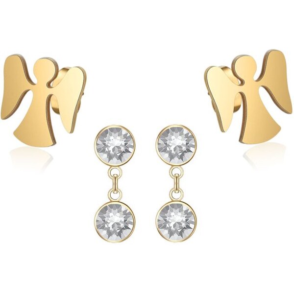 SWAROVSKI Elements Swarovski e. set dvoch párov náušníc s anjelom Send 29169193