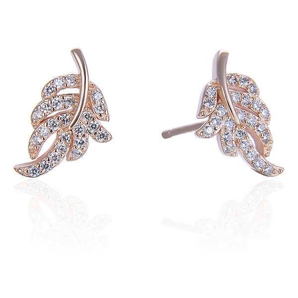 Olivie Strieborné náušnice LIST ROSE 5514 29309708