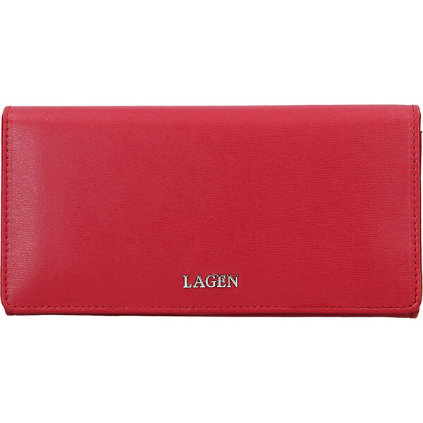 DÁMSKA KOŽENÁ PEŇAŽENKA LAGEN 50310 - ČERVENÁ 28213568