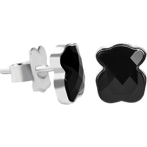 Tous Strieborné MACKOVIA náušnice s onyxom 815433500 67130498