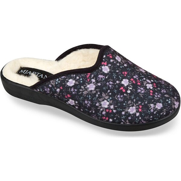 Mjartan Dámske zateplené papuče- kvietkované LA88 24432028