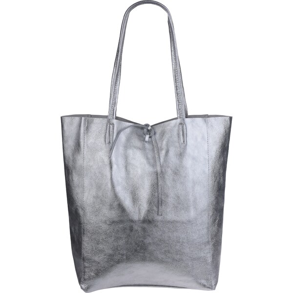 Strieborná kožená talianska kabelka Annalisa Argento Lucida 29246826