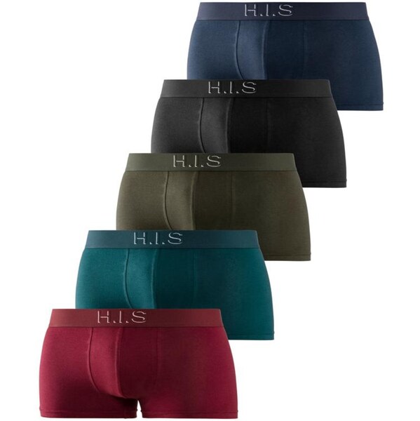 H.I.S Boxerky modrá / kaki / petrolejová / červená / čierna 62758135