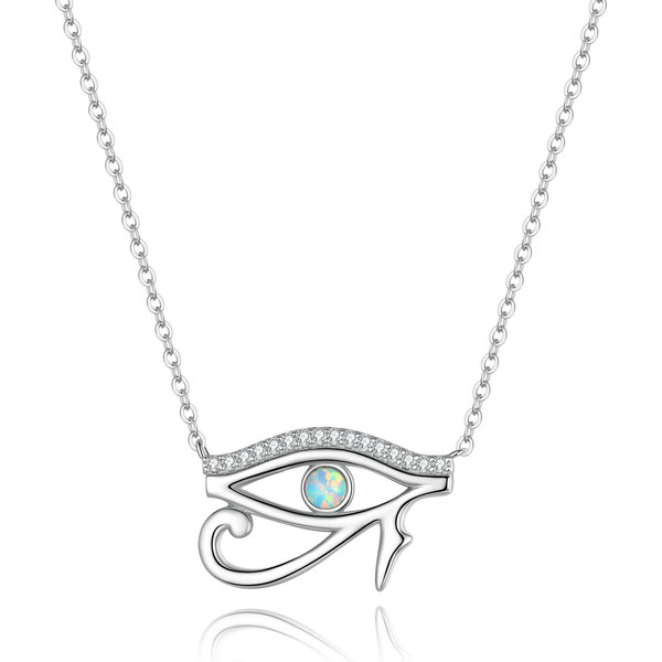 Emporial strieborný nastaviteľný náhrdelník Opálové oko 42714015