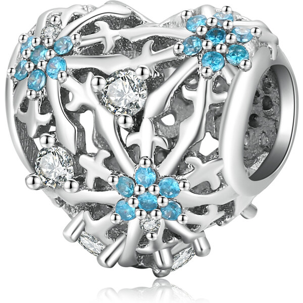 Emporial strieborný prívesok Zimné srdce 55586437