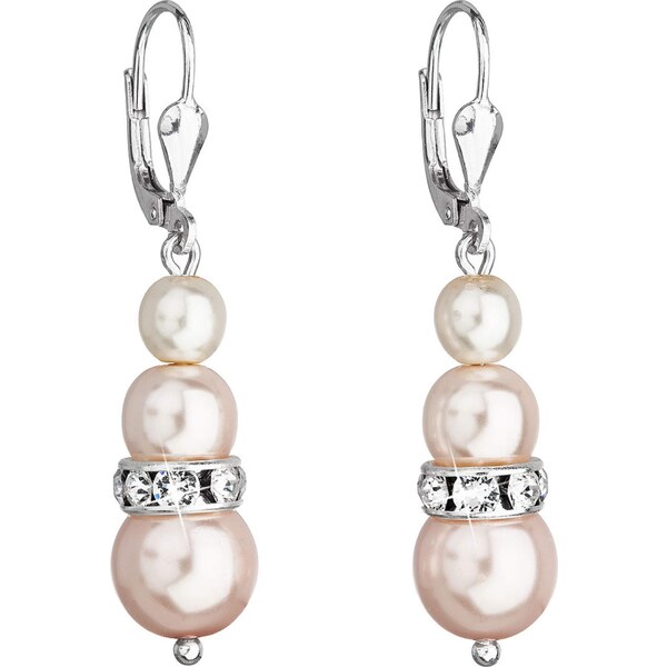 Evolution Group Pôvabné perličkové náušnice s kryštálmi 31150.3 66588319