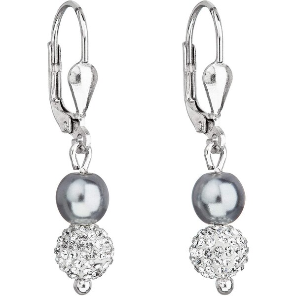 Evolution Group Nádherné strieborné náušnice s kryštálmi Preciosa 66591712