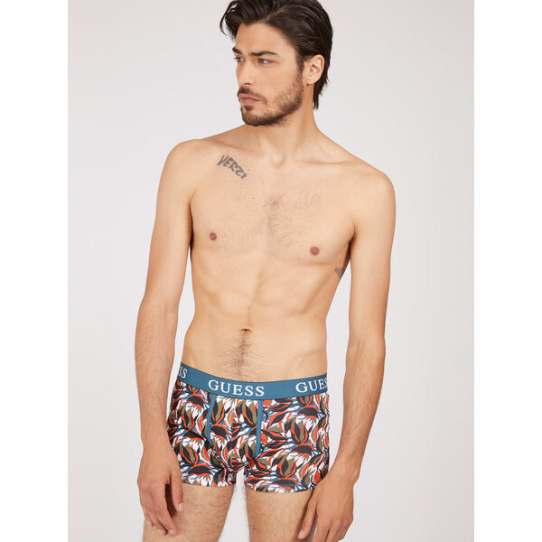 Pánske trenírky U1BG05K6YW1 P50F oranžová/modrá/ farebná - GUESS 28112809