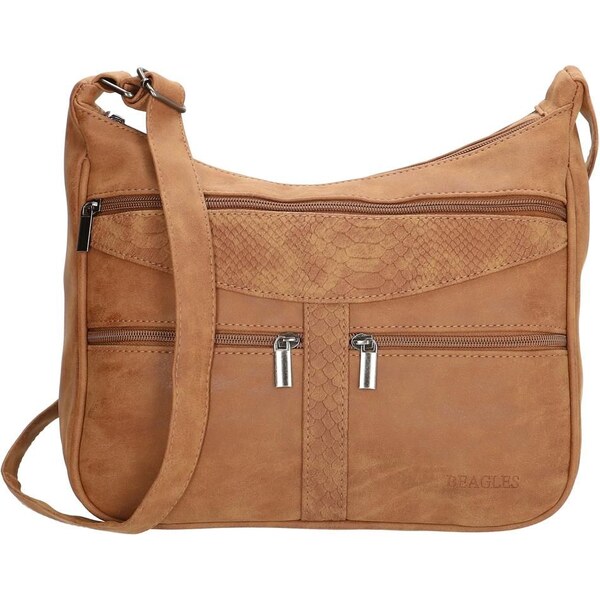 Beagles Svetlohnedá elegantná kabelka cez rameno „Nemesis“ 29367198