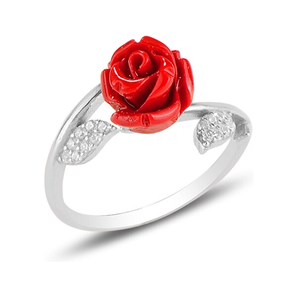 Olivie Strieborný prsteň RUŽA 5531 29750991