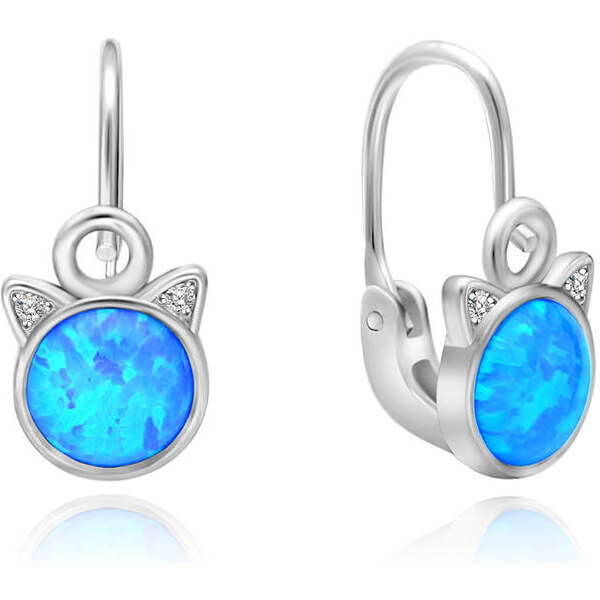 Olivie Strieborné náušničky pre bábätko OPÁL 5180 24905040