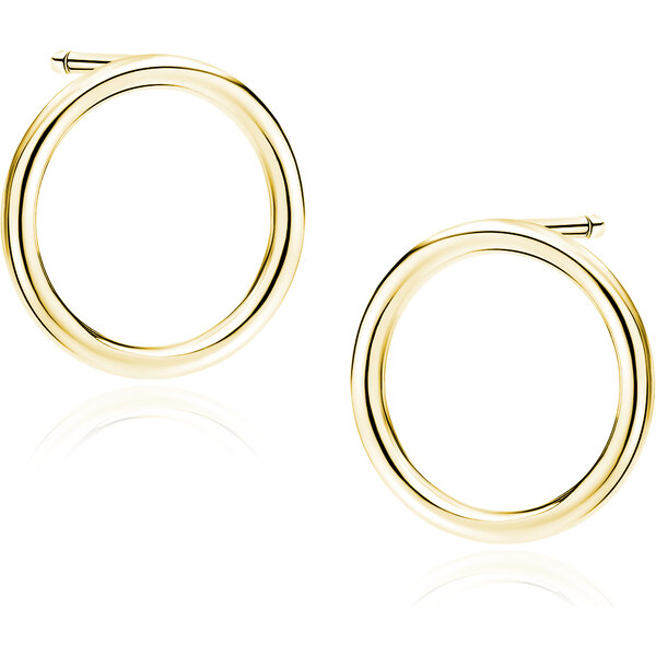 Olivie Strieborné náušnice VEĽKÝ KRUH GOLD 7302 37880744