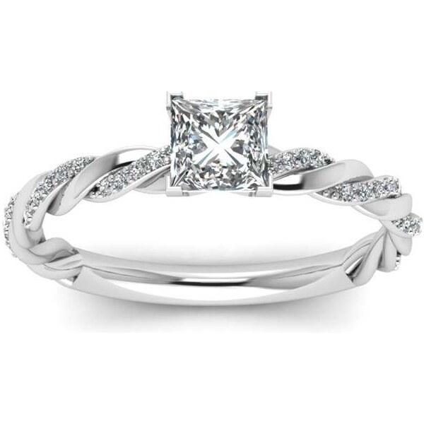 Emporial strieborný rhodiovaný prsteň Prepletený 41501740