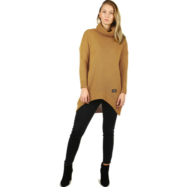 Glara Oversized dlhý jednofarebný rolák 29450834