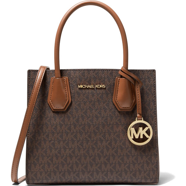 Michael Kors Mercer Medium Logo and Leather Accordion Crossbody Bag 63972471