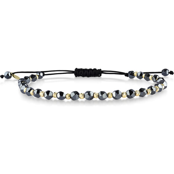 Lillian Vassago Zlatý náramok s hematitmi LLV07-GB007 36009110