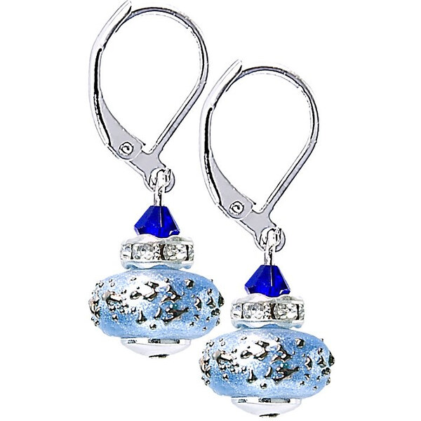 Lampglas Krásne náušnice Triple Blue 2 z perál Lampglas ECU34 66592318