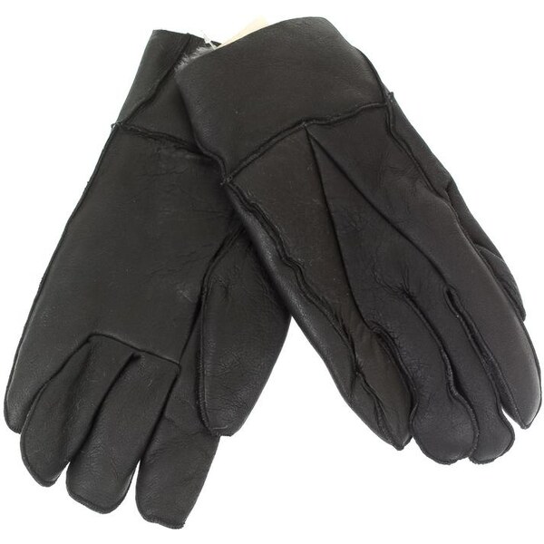 JOHN-C Kožené čierne rukavice 29666778