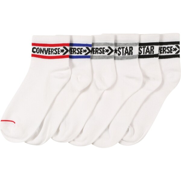 CONVERSE Ponožky modrá / sivá / červená / čierna / biela 50945254