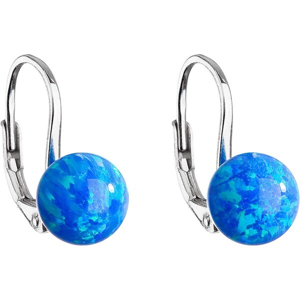 Evolution Group Trblietavé strieborné náušnice so syntetickým opálom 66586913