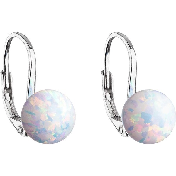 Evolution Group Trblietavé strieborné náušnice so syntetickým opálom 66578998