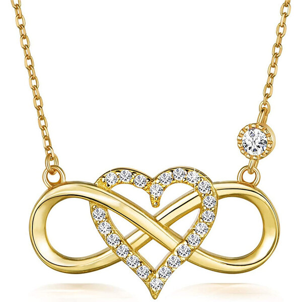 Olivie Strieborný náhrdelník NEKONEČNÁ LÁSKA GOLD 5586 29833294