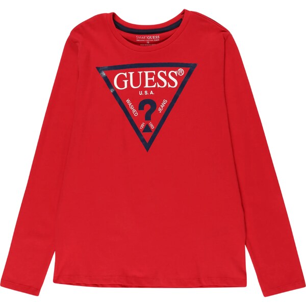 GUESS Tričko tmavomodrá / červená / biela 48390692