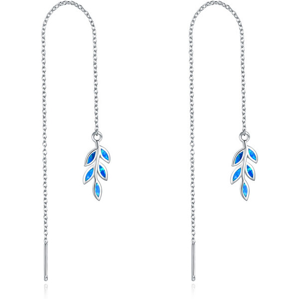 Olivie Strieborné retiazkové náušnice LEAF 5600 29833308