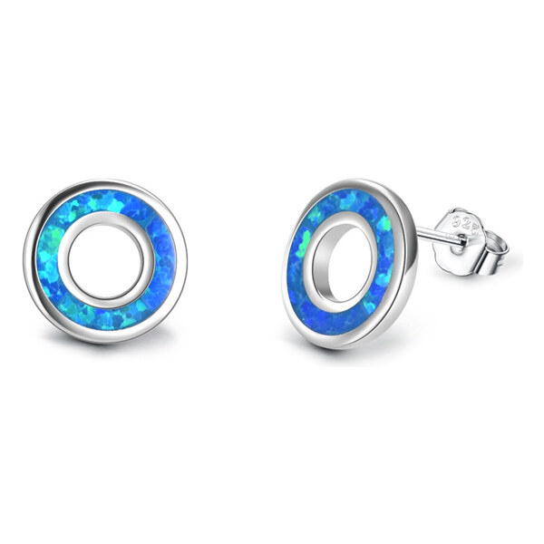 Olivie Strieborné opálové náušnice KRUH 5601 29833309