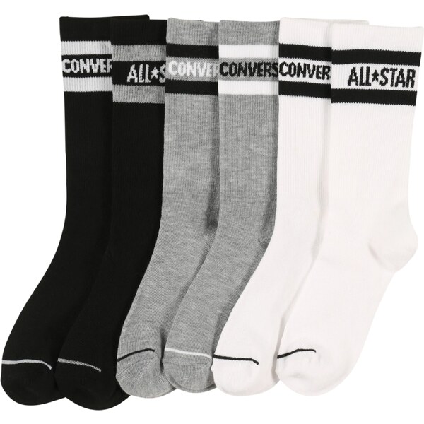 CONVERSE Ponožky sivá / čierna / biela 50945255