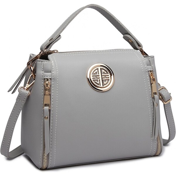 Malá sivá dámska moderná kabelka Miss Lulu E1851 58463088