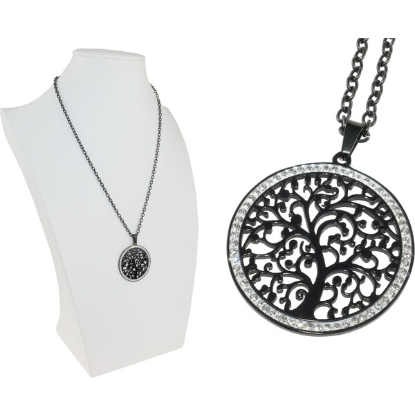 CITY STORM Retiazka s príveskom Strom života v čiernom prevedení s 66889347